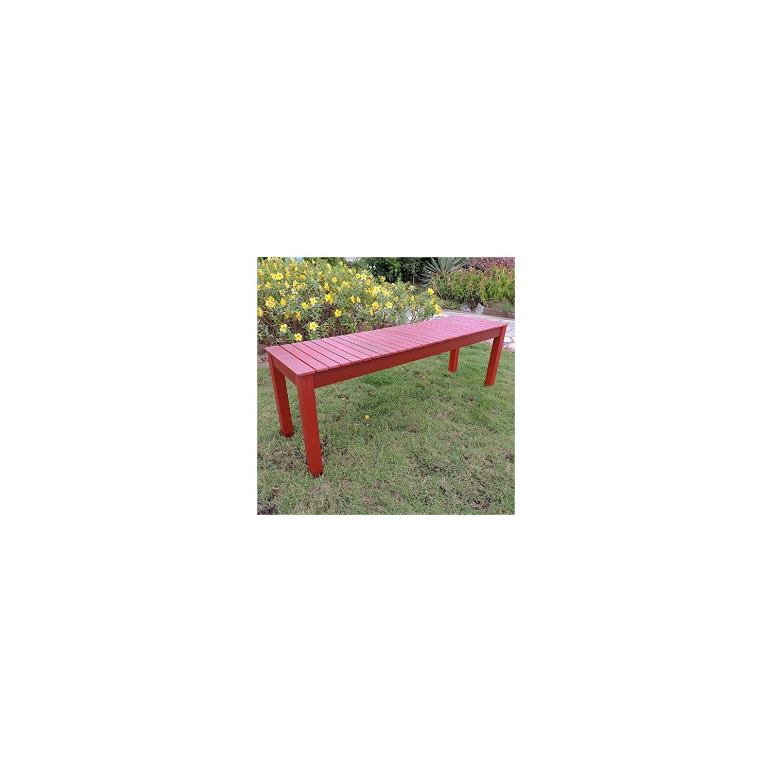 International Caravan Royal Fiji 52-inch Garden Bench Barn Red