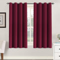 H.VERSAILTEX Blackout Thermal Insulated Curtains for Bedroom/Living Room, 52 Wide x 63 Long Each Panel,Grommet Panels for Small 
