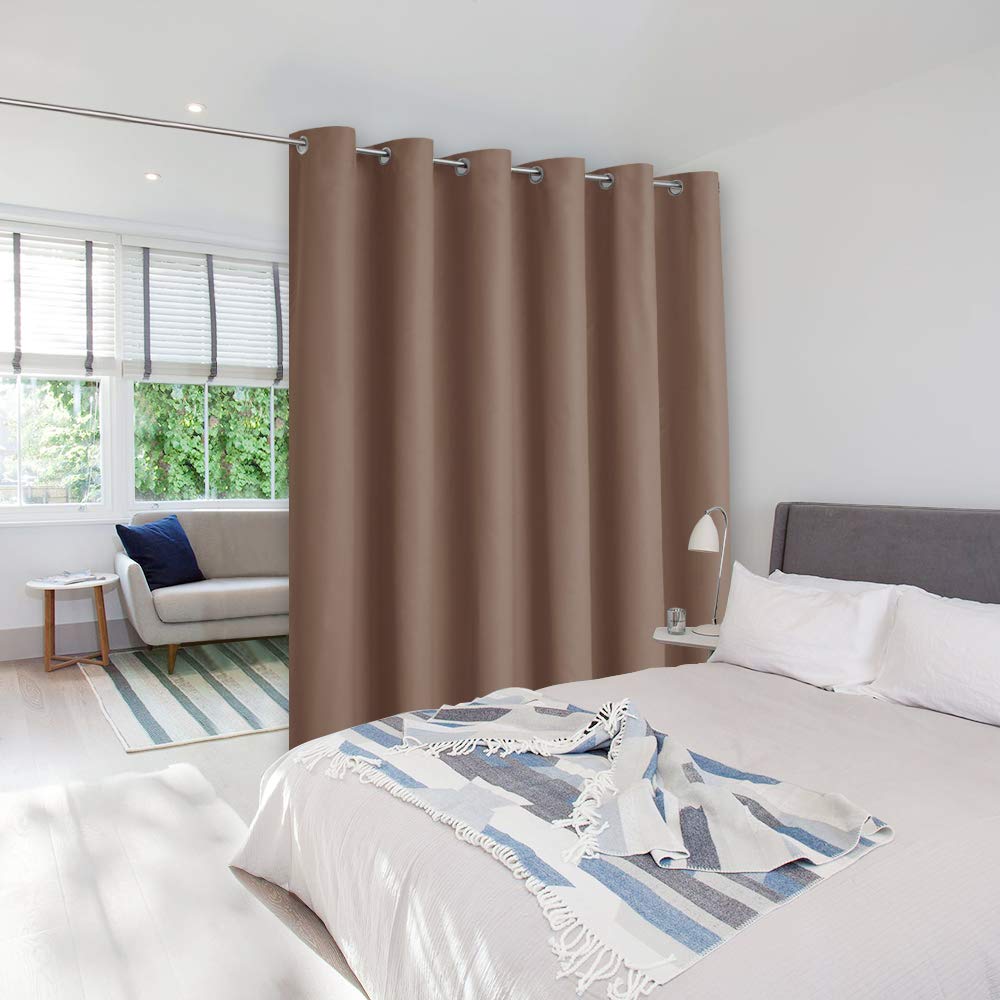 NICETOWN Room Divider Curtain Screen Partitions, Hide Clutter Separate Functions Grommet Top Portable Room Divider Curtain Panel