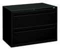 HON Brigade 700 Series Lateral File, 2 Legal/Letter-Size File Drawers, Black, 42 X 18 X 28