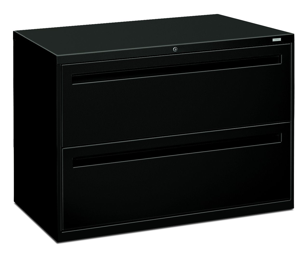 HON Brigade 700 Series Lateral File, 2 Legal/Letter-Size File Drawers, Black, 42 X 18 X 28