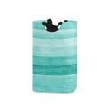 senya Large Storage Basket with Handles Collapsible Organizer Bin Laundry Hamper for Nursery Clothes Toys, Teal Turquoise Green 