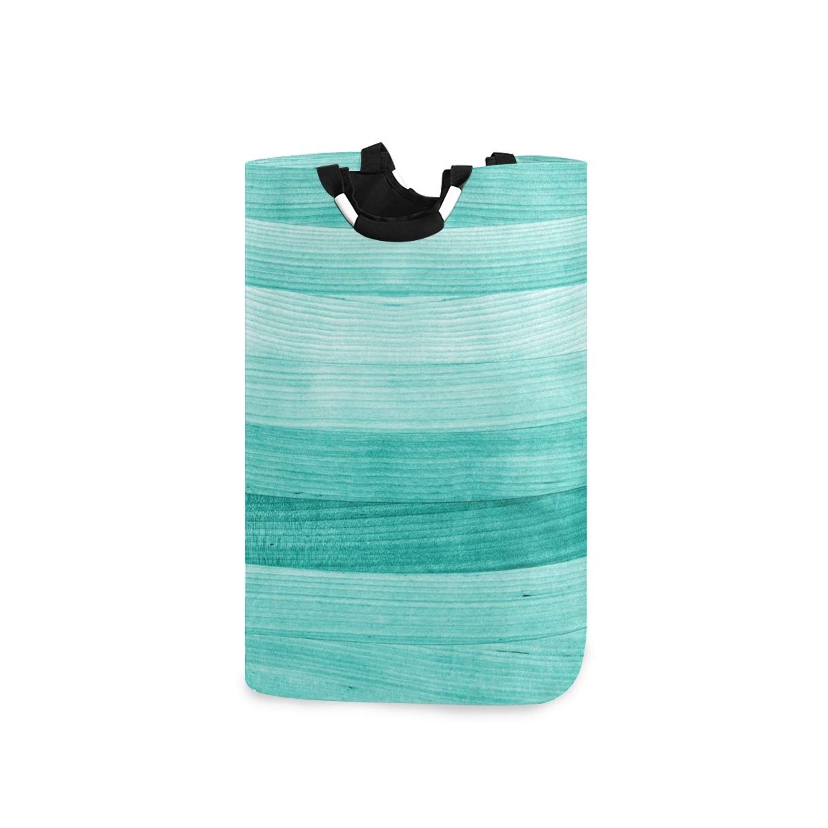 senya Large Storage Basket with Handles Collapsible Organizer Bin Laundry Hamper for Nursery Clothes Toys, Teal Turquoise Green 