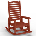 PLUUV Outdoor Rocking Chair with Removable Footboard for Adults, HDPE High Back Patio Rocking Chairs, 330lbs All Weather Porch R