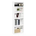Furinno Jaya Enhanced Home 5-Tier Shelf Bookcase, White