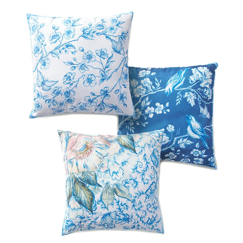 Chinoiserie Accent Pillows - Set of 3 Accent Pillows