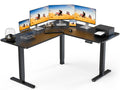 ErGear 63 Dual Motor L Shaped Standing Desk, 28-46 Electric Height Adjustable, 2 Assembly Options to Fit Room Corner, Suitable f