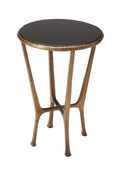 Butler Specialty Company Flavio Metal and Stone Accent Table - Black/Bronze