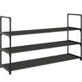 Yegazte 3-Tier Shoe Rack, Stores 12-15 Pairs of Shoes, Stackable & Adjustable, Space Saving Shelf Storage Organizer for Entryway