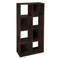 ClosetMaid Cubeicals 8 Cube Storage Shelf Organizer Bookshelf Stackable, Vertical or Horizontal, Easy Assembly, Wood, Espresso F