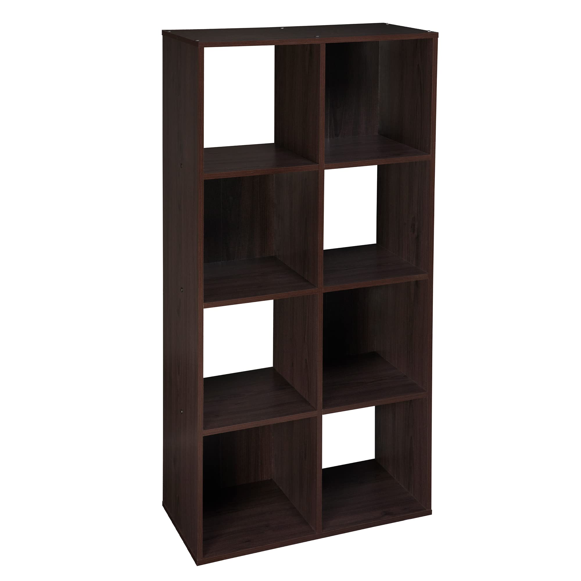 ClosetMaid Cubeicals 8 Cube Storage Shelf Organizer Bookshelf Stackable, Vertical or Horizontal, Easy Assembly, Wood, Espresso F