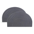 E-view Half Round Door Mat Mud Dirt Trapper Shoe Scraper Mat Entry Mat Rugs for Front Door Low Profile Indoor Washable