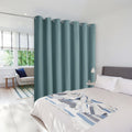 NICETOWN Greyish Blue Curtains for Sliding Glass Door, 84 inch Long, Grommet Single Curtain Panel, Sound Reducing Blackout Curta