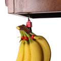 Banana Bungee Red - Holder Hanger Hook Alternative with Eye-Screw Connection Hardware - Multiple Bunches or Single Banana; Made 
