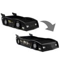 Delta Children Grand Prix Race Car Toddler and Twin Bed, Black