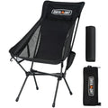 Overmont Portable High-Back Camping Chair - 440LBS Support Oversized Lightweight Folding Backpacking Chair for Adults - Compact 