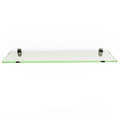 Floating Glass Shelf, 4-3/4x21 Inch-3/8 Inch Thick Tempered Glass Shelf with 2 Free Chrome Brackets and Screws For Bathroom, Kit