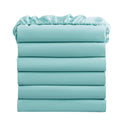FreshCulture Twin Fitted Sheets, Bulk Pack of 6, Deep Pocket, Soft Microfiber Bottom Sheets for Home, Salons, Hotels, Twin Size 