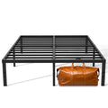 VENI HOME 16 Inch Full Bed Frame, Metal Platform Bed Frame with Steel Slats, Storage Space Under Frame, Easy to Assemble, No Box