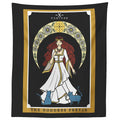 The Goddess Freyja Tarot Card Tapestry - Norse Goddess Freya Pagan Witch Wall Hanging Home Decor (60 x 50)