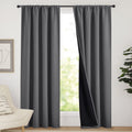NICETOWN Blackout Curtains for Bedroom, Pair of Energy Smart & Noise Blocking Out Full Shade Curtain Panels, Thermal Insulated G