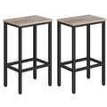 MAHANCRIS Bar Stools, Set of 2 Bar Chairs, Kitchen Breakfast Bar Stools with Footrest, 25.8 Dining Stools, Rectangular Industria