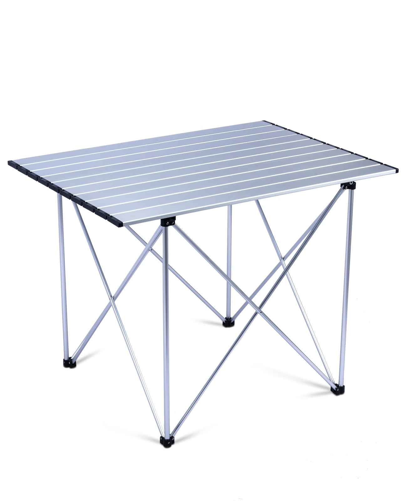 iClimb Ultralight Compact Camping Folding Table with Carry Bag (Reinforced Silver - XL)