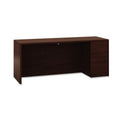 Hon 10500 Series Wood Laminate Furniture-Credenza, Right Single Ped, F/F, 72x24x29-1/2, Mahogany