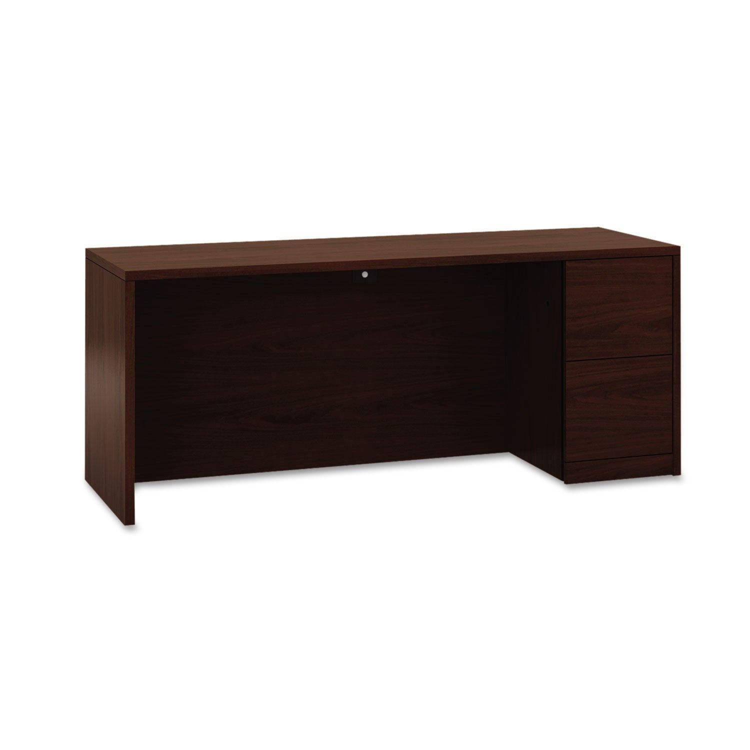 Hon 10500 Series Wood Laminate Furniture-Credenza, Right Single Ped, F/F, 72x24x29-1/2, Mahogany