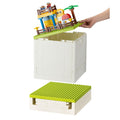 SHIMOYAMA Collapsible Kids Storage Box with Building Base for Lego Duplo Blocks, 26 Qt. Toy Organizer for Boys and Girls, 25L St