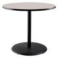 National Public Seating NPS 36 Round Cafe Table with Round Base, 36 Height, Particleboard Core/T-Mold, Grey Nebula Top, Black Fr