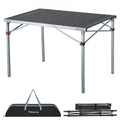 KingCamp Aluminum Folding Lightweight Roll Portable Stable Table for Camping Picnic Barbecue Backyard Party, Indoor & Outdoor, O