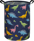Essme Dinosaur Laundry Basket Storage Bin large Collapsible Canvas Waterproof Coating Nursery hamper for Toy Bins,Baby hamper,Bo