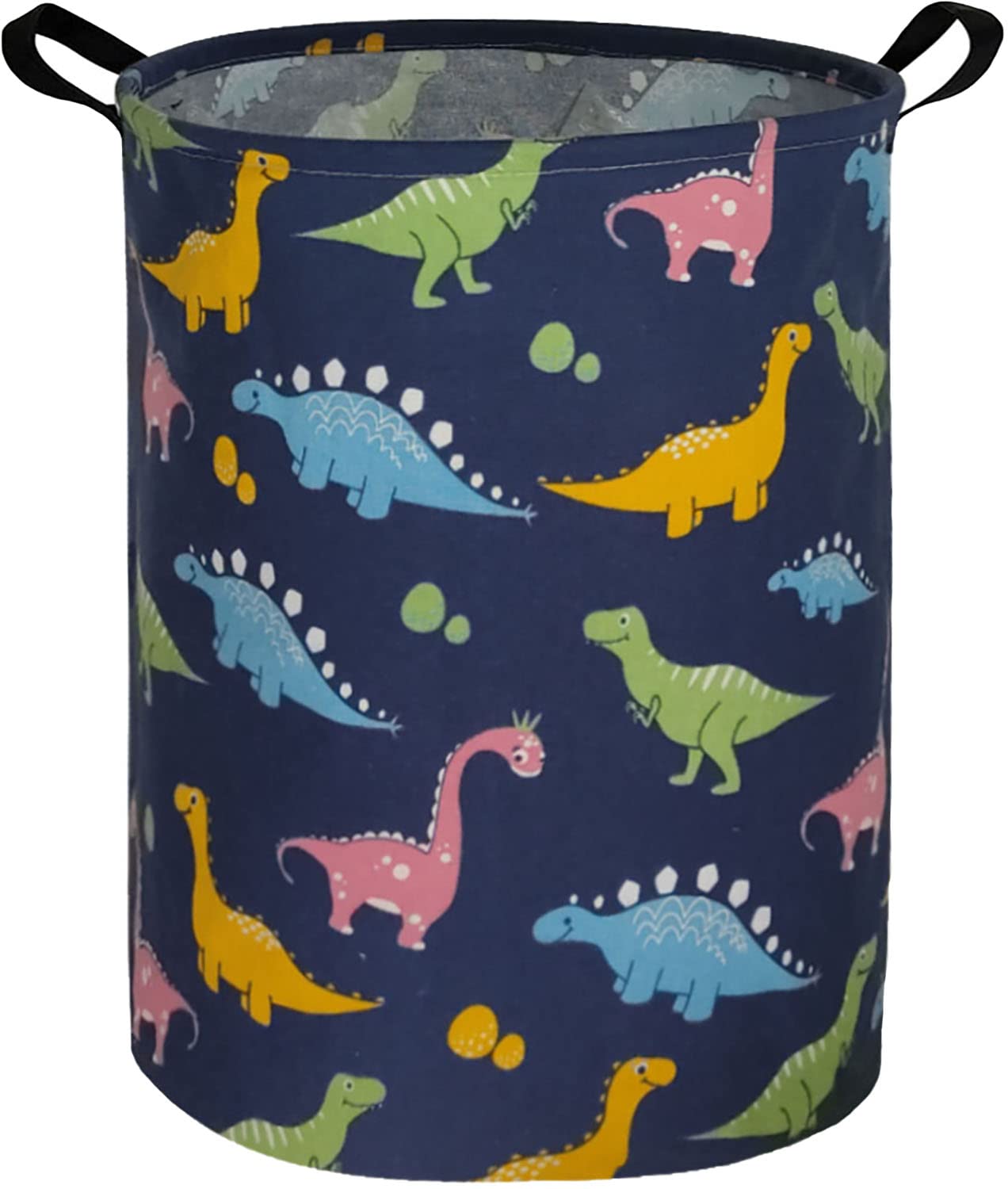 Essme Dinosaur Laundry Basket Storage Bin large Collapsible Canvas Waterproof Coating Nursery hamper for Toy Bins,Baby hamper,Bo