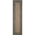 SAFAVIEH Courtyard Collection 23 x 14 Natural / Black CY8475 Indoor/ Outdoor Patio Backyard Mudroom Runner Rug