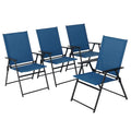 Nixtopia 4 Pcs Patio Dining Chairs with Armrests Folding Outdoor Chairs Used for Camping Garden Backyard Pool Porch - Lightweigh