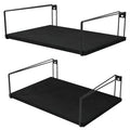 SRIWATANA Wide Floating Shelves, Rustic Wood Wall Shelves Set of 2, Wall Mounted Shelves with Large Capacity for Many Rooms Deco