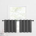 NICETOWN Kitchen Blackout Tiers Window Curtains Over Sink - Thermal Insulated Home Decor Small Blackout Grommet Winow Tiers for 
