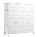 WLIVE 9-Drawer Dresser, Fabric Storage Tower for Bedroom, Hallway, Closet, Tall Chest Organizer Unit for Bedroom with Fabric Bin