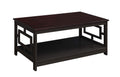 Convenience Concepts Town Square Coffee Table with Shelf, Espresso