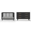 Child Craft Cranbrook Nursery Set, 2-Piece, Includes 4-in-1 Convertible Crib and 6-Drawer Double Dresser, Grows with Your Baby (