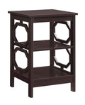 Convenience Concepts Omega End Table with Shelves, Espresso