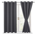 Hiasan Grommet Blackout Curtains for Bedroom, 52 x 54 Inches Long - Thermal Insulated & Light Blocking Window Curtains for Livin
