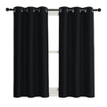 NICETOWN Black Out Curtain Panel Shade, Single Piece, 42 inches Wide by 54 inches Long, Black, Solid Energy Efficient Eyelet Top