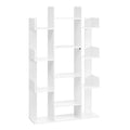 VASAGLE Bookshelf, Tree-Shaped Bookcase with 13 Storage Shelves, Rounded Corners, 9.8   D x 33.9   W x 55.1   H, White ULBC067W0