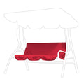 Oumefar Outdoor Swing Cushion Cover 3 Seater Swing Chair Cushion Replacement Sleeve Swing Seat Pads Cushion Cover Replacement fo