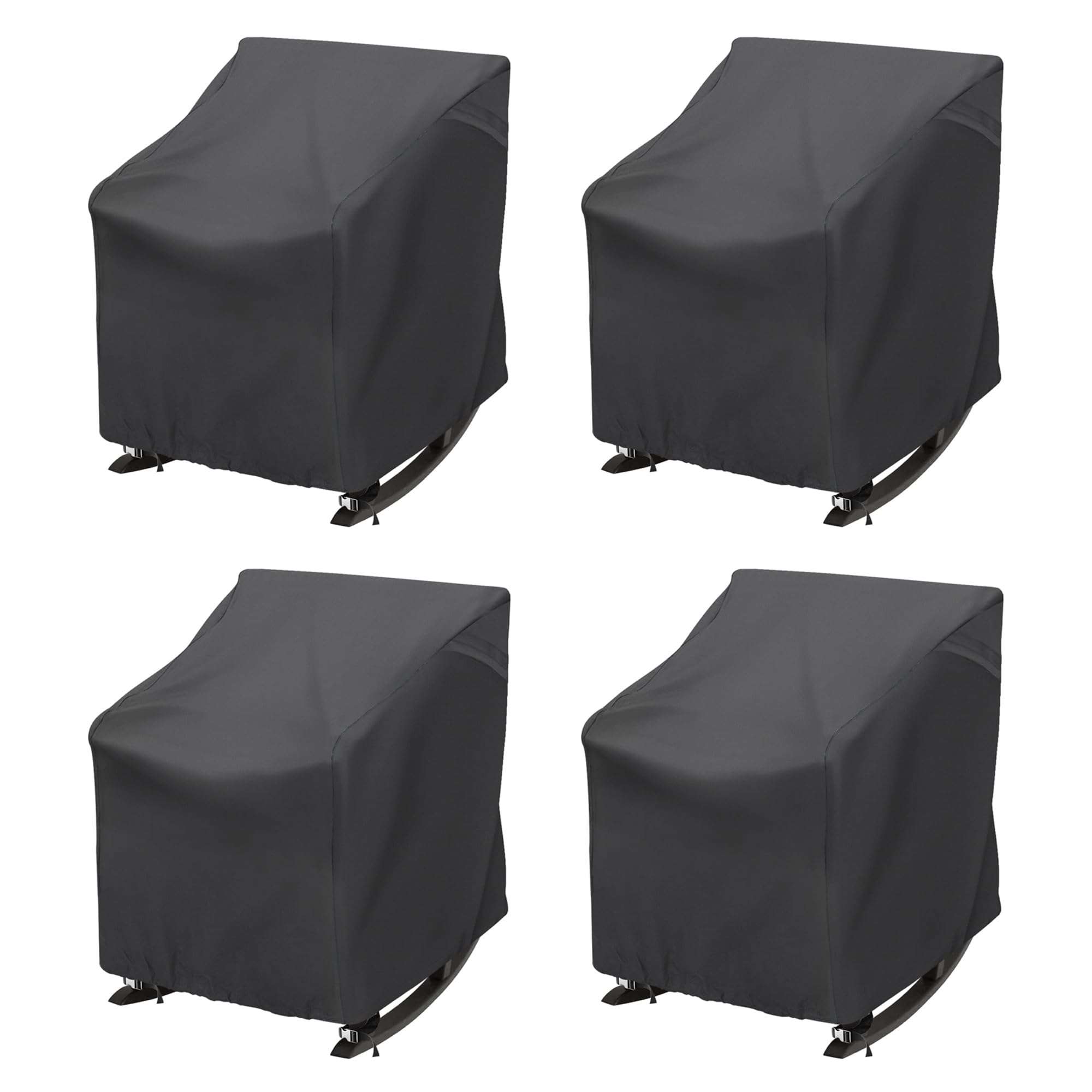 TORUTA 4 Pack Waterproof Outdoor Swivel Rocking Lounge Chair Covers - Heavy Duty Patio Furniture Protectors for Lawn, Deck Garde
