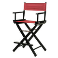 Casual Home 24 Directors Chair Black Frame-with Burgundy Canvas, Counter Height