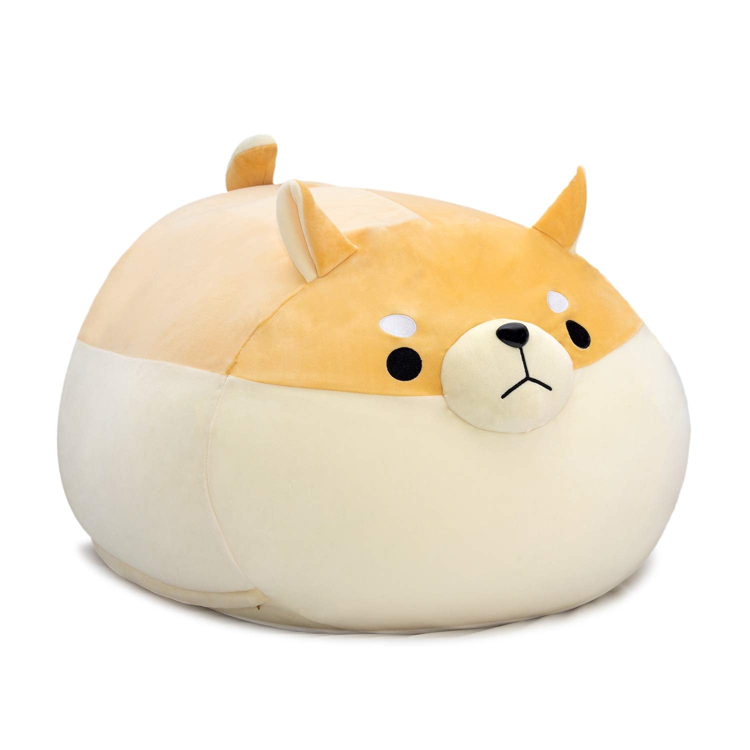 Stuffed Animal Storage Bean Bag Chair Cover for Kids Yellow Dog Shiba Inu Bean Bag Chair for Girls XX-Large Size Toy Organizer C