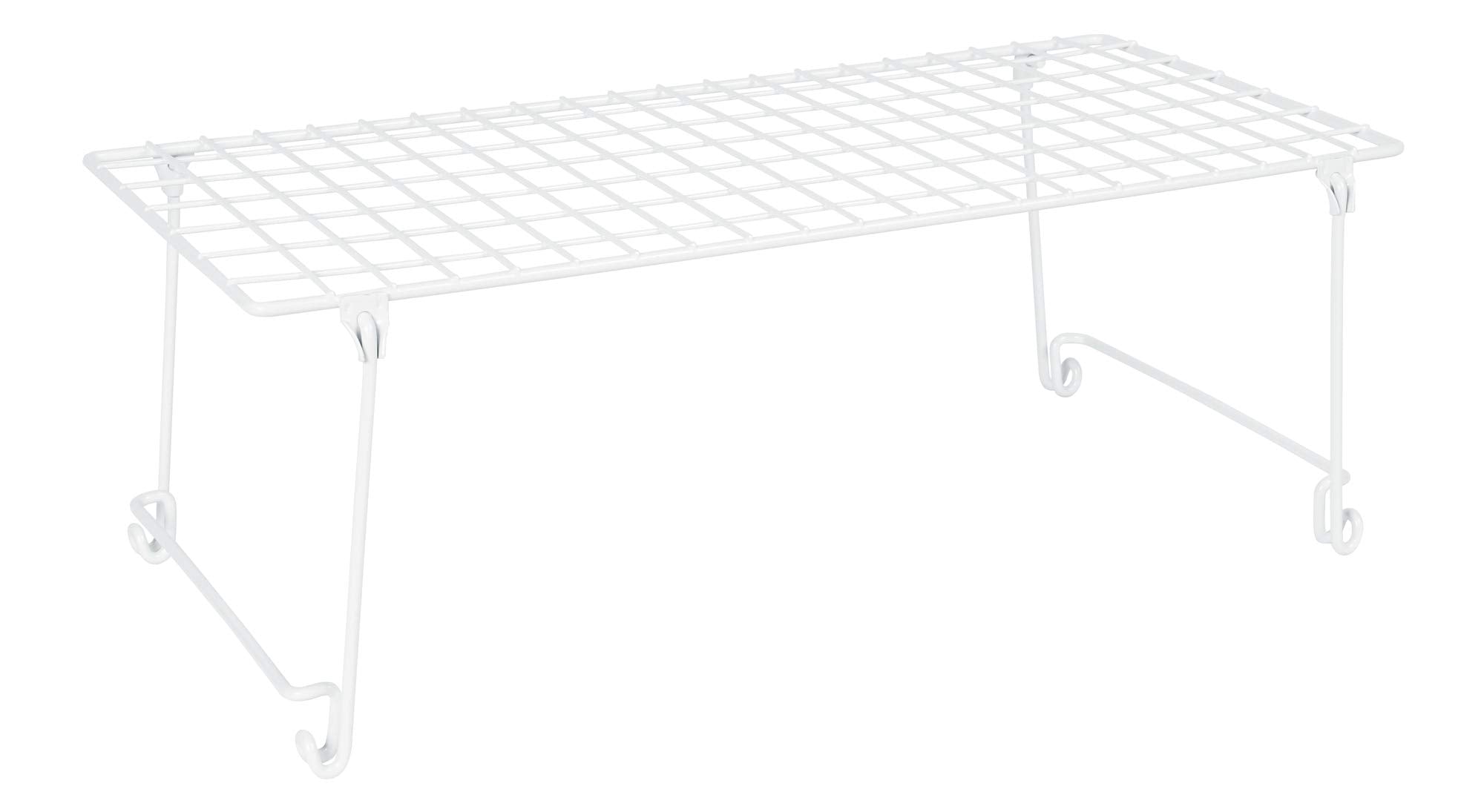 ClosetMaid Stack and Hang 21.5 x 10.75 x 7.87 Stainless Steel Wire Shelf Organizer Unit for Closets, Kitchen, and Laundry 